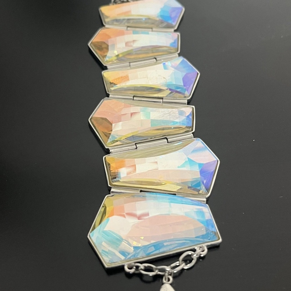 Pre owned: Iridescent Authentic Swarovski Geometric Bracelet. - Picture 7 of 17